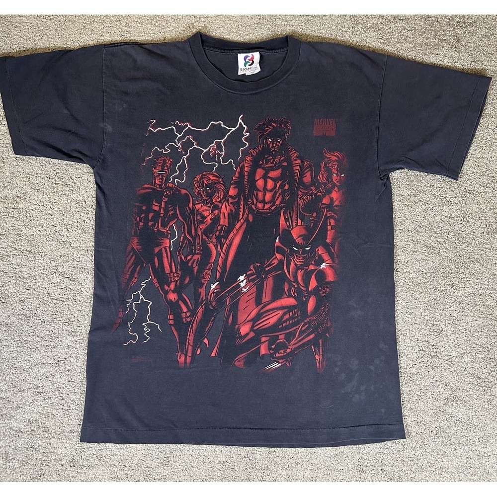 Vintage 1994 X-men Signal Artwear Marvel Comic Images Graphic T-shirt Size L